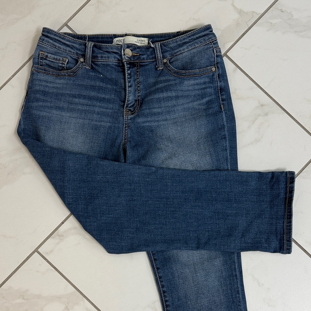 BKE Women's Skinny Jeans in Dark Blue Wash